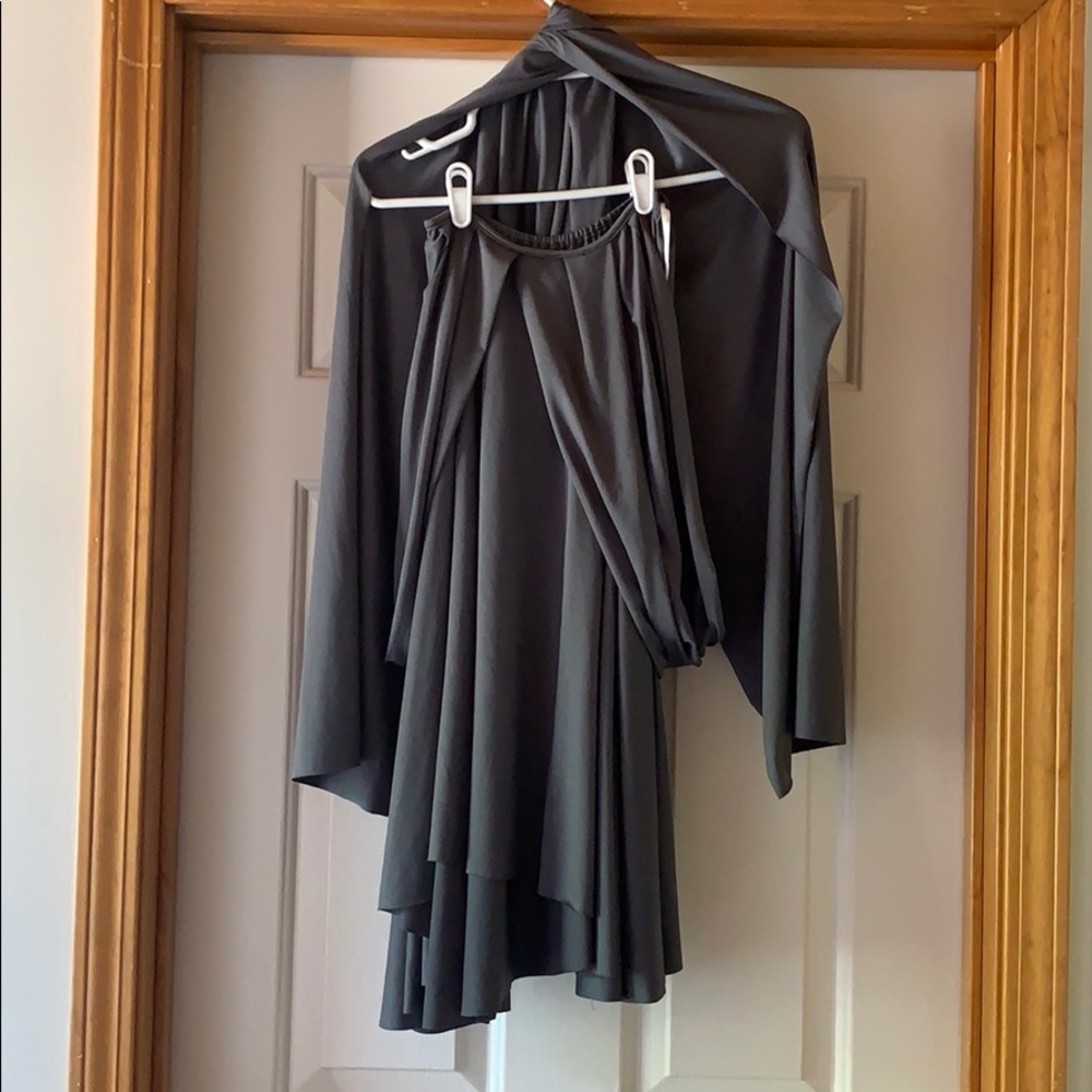 Charcoal grey infinity dress